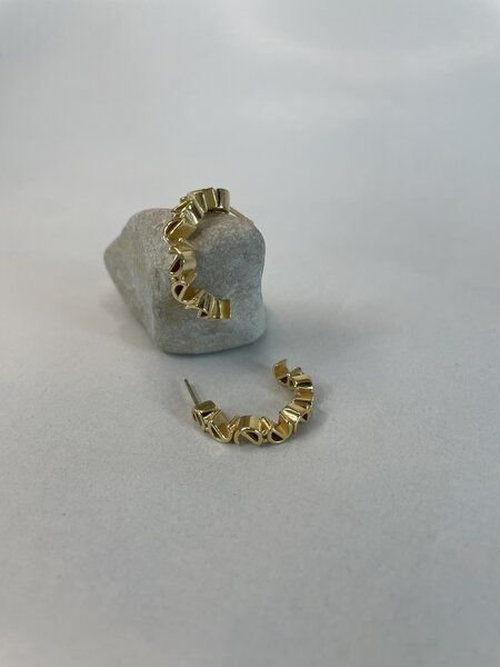 noemvri fashion label Logo Ear Hoops - big