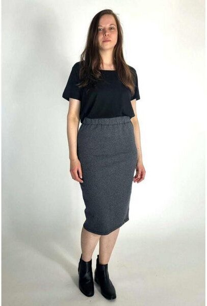 LUMEN organic Bleistiftrock STRUKTUR