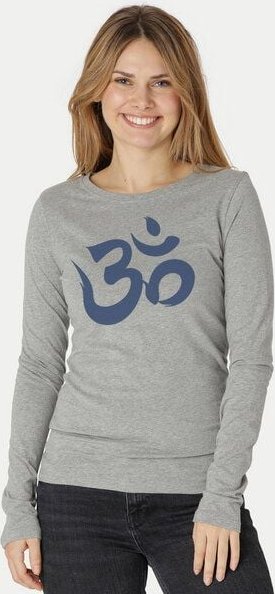 Peaces.bio - handbedruckte Biomode Bio-Damen-Langarmshirt "OM"