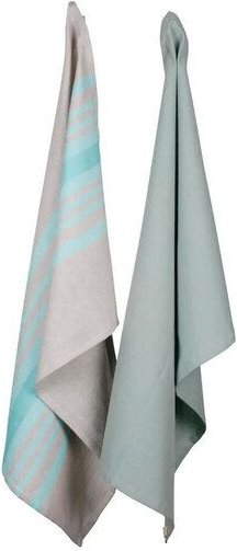 GEPA 2er-Set Fairtrade Geschirrtücher "uni & stripes", handgewebt von CO-OPTEX