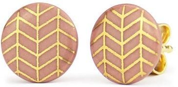 lille mus Porzellan-Ohrstecker FISCHGRÄT Porzellanschmuck