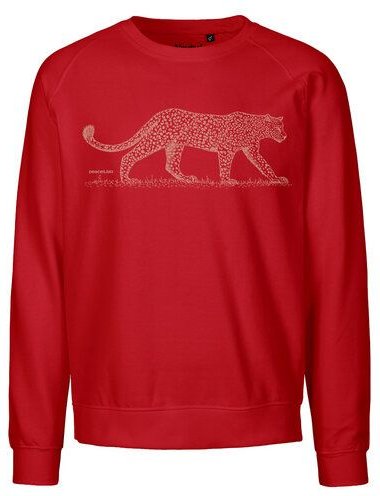 Peaces.bio - handbedruckte Biomode Bio Damen Sweatshirt Loose Fit Leopard