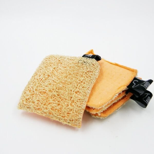 Nyuzi Blackwhite Spülschwamm | Upcycling Schwamm mit Luffa 4er set