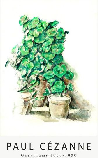 Photocircle Poster / Leinwandbild - Geraniums von Paul Cézanne