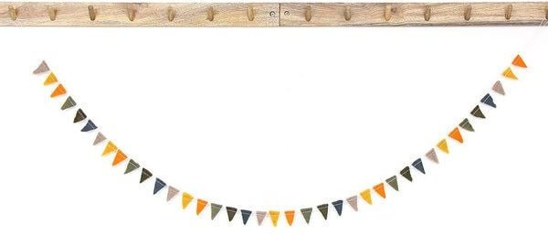 GLOBO Fair Trade Wimpel-Girlande aus Filz fürs Kinderzimmer