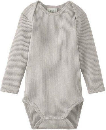 hessnatur Langarmbody Slim aus Bio-Baumwolle mit Bio-Merinowolle