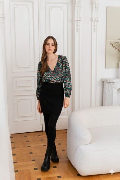 WiDDA berlin Schwarzer Jerseyrock – Rock BASICITA aus Bio-Baumwolle