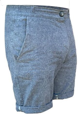 hemp appeal Shorts aus Hanf recycelt und Biobaumwolle grauer Chambray