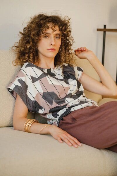 WiDDA berlin Pullunder Shirt CUBI mit grafischem Muster