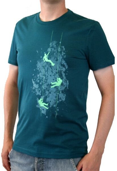 Spangeltangel Herrenshirt "Kletterer", bedruckt, Herren, Siebdruck, sportlich