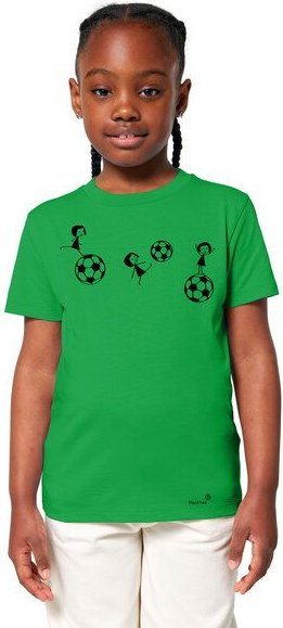 FellHerz Kids T-Shirt Fußball-Mädchen fresh green