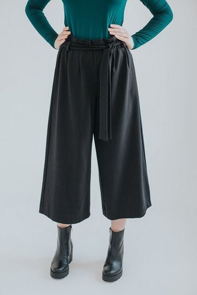 Hose Kuloty Alka – Culotte-Hose mit erhöhter Leibhöhe – Bund im Paperbag-Stil – 100% in EU fair produziert – KOKOworld