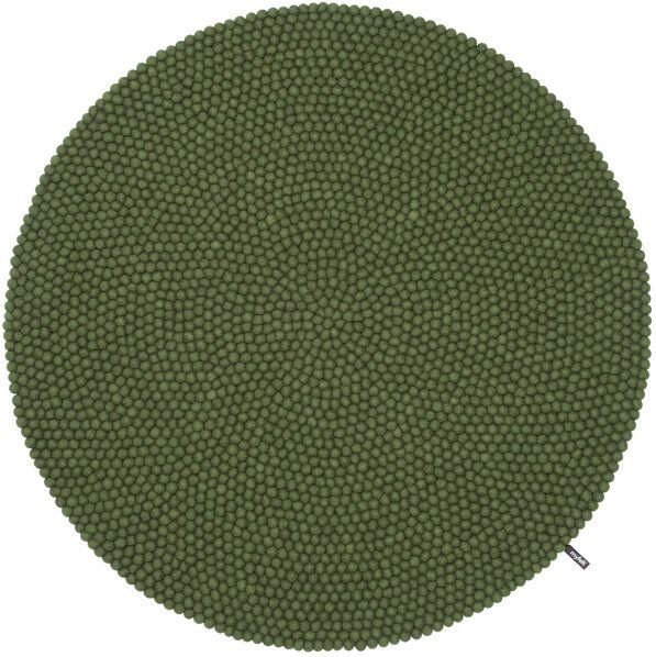 myfelt Filzkugelteppich rund, 100% Schurwolle