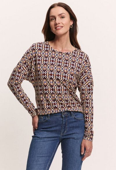 TRANQUILLO Lockeres EcoVero-Shirt (W25C156)