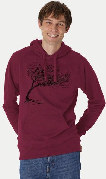 Peaces.bio - handbedruckte Biomode Bio-Herren-Kapuzensweater Windytree