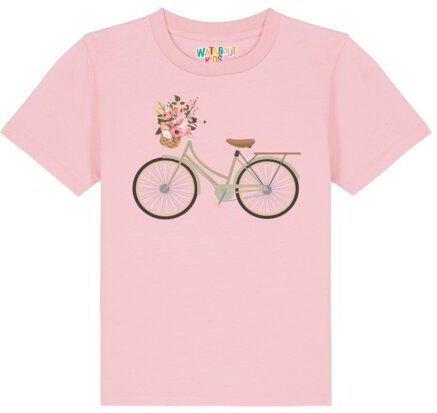 watabout.kids T-Shirt Kinder Fahrrad mit Blumen