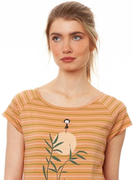 FellHerz Damen T-Shirt Sunset Girl triple striped Bio Fair und Vegan