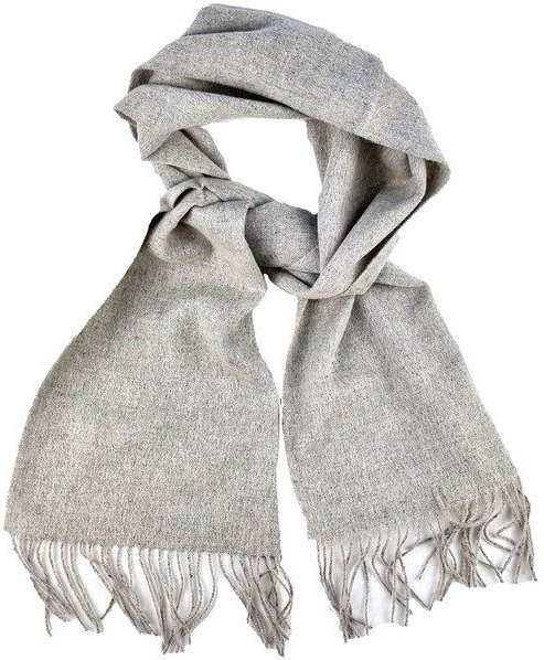 Bruno Barella Winter Schal aus Wolle Natur mit Fransen