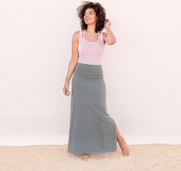 Jaya GAYATRI - Damen - Top für Yoga, Dance und Everyday mit Cache-Coeur vorne aus GOTS-zertifizierter Biobaumwolle