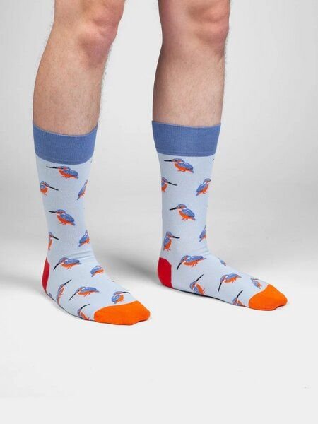 DillySocks Socken Blue Kingfisher aus Biobaumwoll-Mix