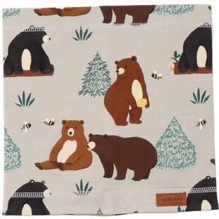 Baby Halstuch GOTS-zertifiziert aus Bio-Baumwolle beige mit Tier-Motiv – Walkiddy