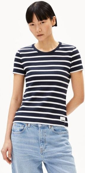 ARMEDANGELS KARDAA STRIPES T-SHIRT - Damen Ripp-T-Shirt aus Bio-Baumwoll Mix