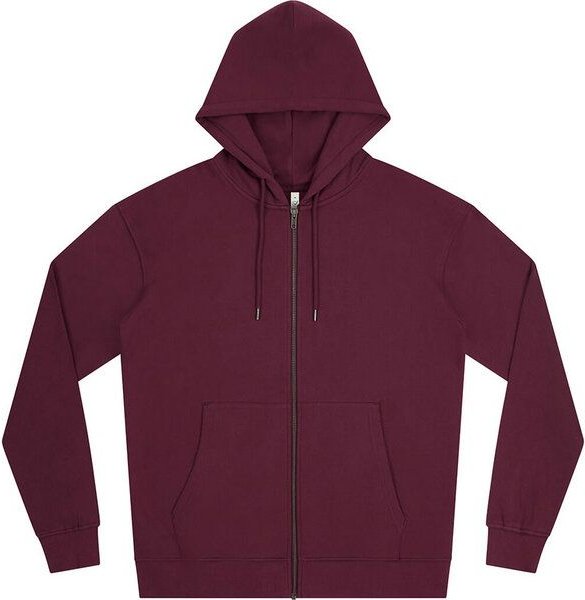 Earth Positive Unisex Zip-UP Hoodie Jacke reiner Bio Baumwolle