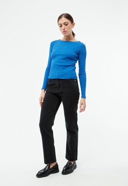 Givn Berlin Geripptes Longsleeve GBINA slim Fit aus Bio-Baumwolle