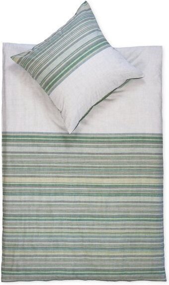 jilda-tex Bettwäsche Flanell "Deep Ocean Stripes" 100% Baumwolle 135x200 + 80x80 cm