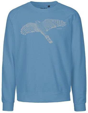 Peaces.bio - handbedruckte Biomode Bio Damen-Sweatshirt Loose Fit Sperber