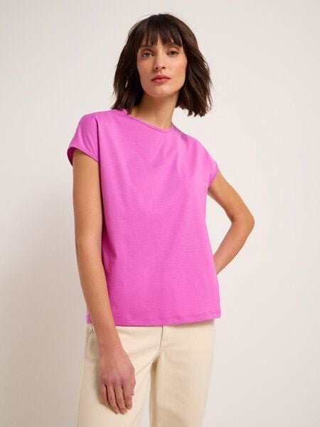 LANIUS Shirt mit überschnittener Schulter aus Bio-Baumwolle