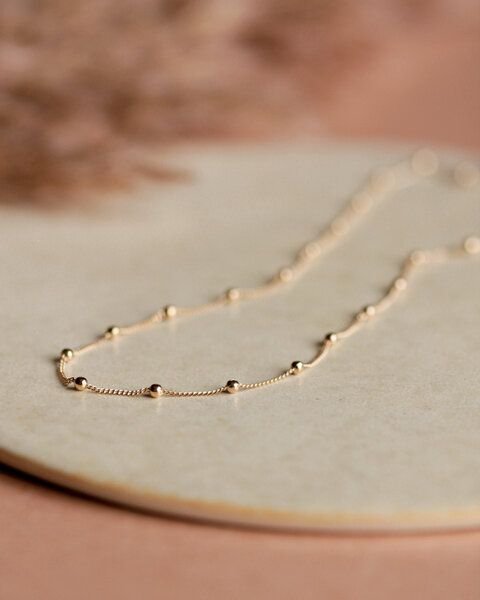 Thumbnail - lille mus Kette 'Kugeln' 925 Silber / vergoldet