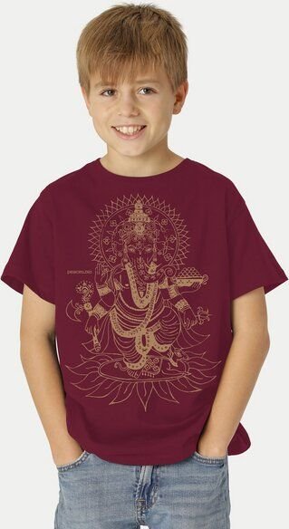 Peaces.bio - handbedruckte Biomode Bio-Kinder T-Shirt Ganesha