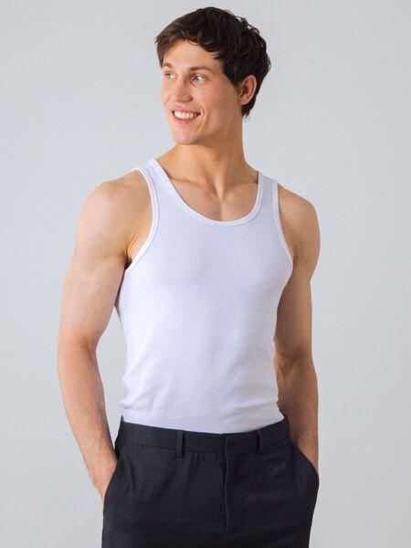 Honest Basics Geripptes Tank-Top