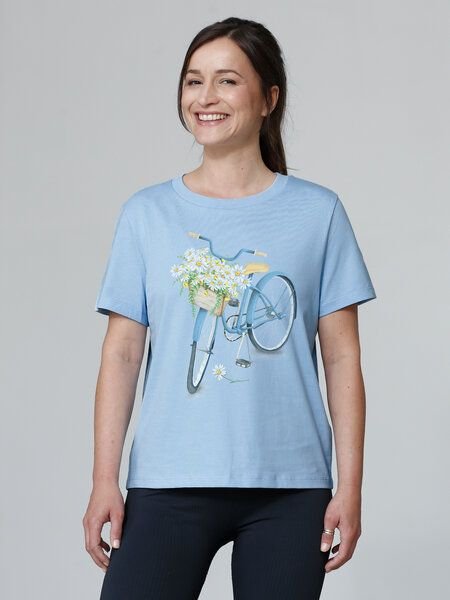 watapparel T-Shirt Frauen Blaues Damenrad