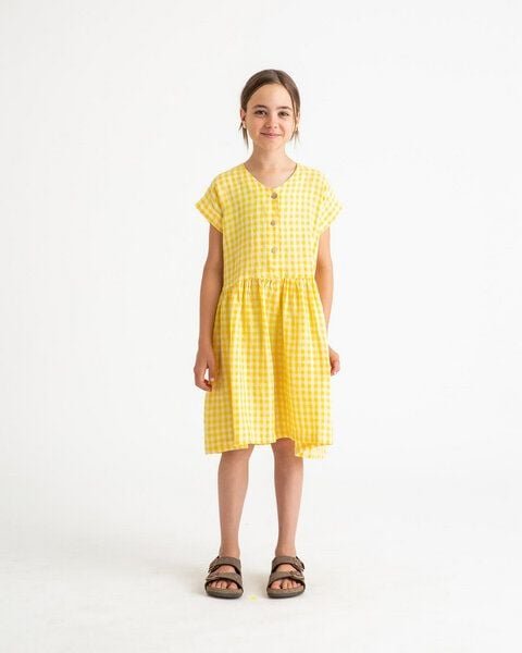 Matona Leinenkleid für Kinder mit kurzen Ärmeln / Simple Dress