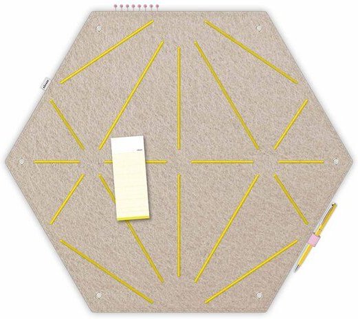 Hexagon-Pinnwand zum Stecken und Pinnen aus Filz, Memoboard mal anders von RÅVARE (HEX)