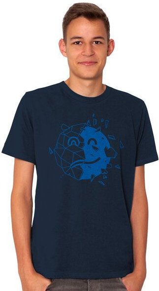 HANDGEDRUCKT "Sei optimistisch" Männer T-Shirt