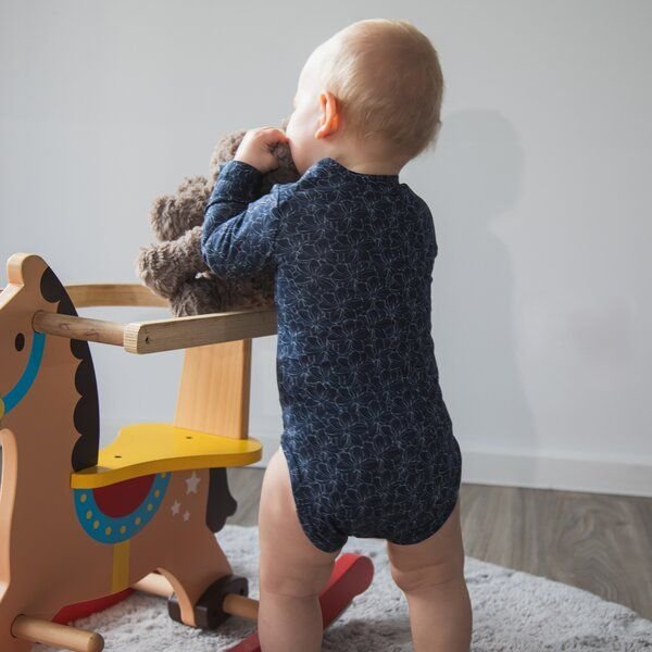 Kokon Zwo Baby Langarmbody 60% Seide (peacesilk) 40% Baumwolle (kbA)