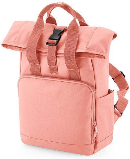 BagBase Recycled Mini Twin Handle Roll-Top Backpack Rucksack und Handtasche