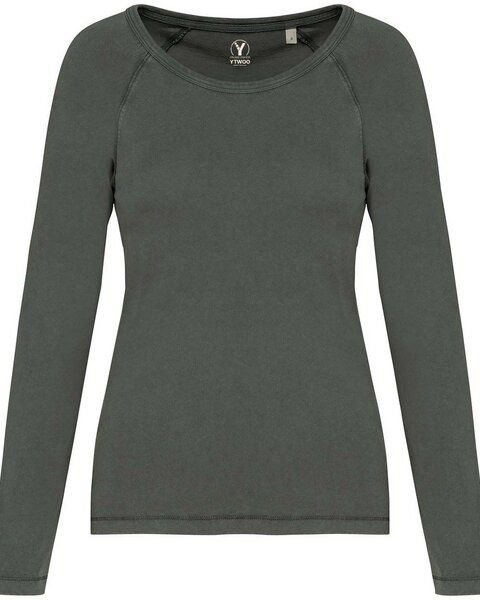 YTWOO Raglan Longsleeve aus nachhaltiger Bio-Baumwolle für Damen