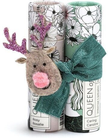 Queen of Green Weihnachtsset "Lippenbalsam-Duo" - intensiv pflegend, plastikfrei und vegan