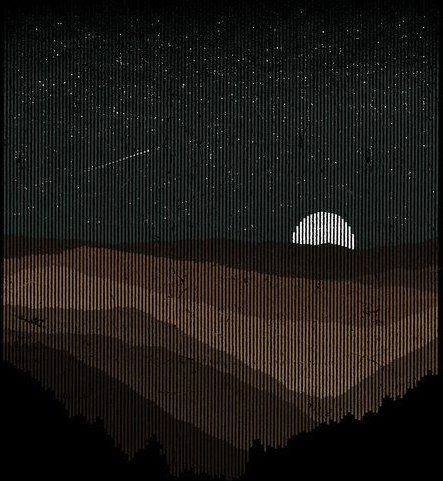 Photocircle Poster / Leinwandbild - Moonrise (sepia)