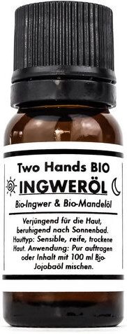 Two Hands BIO Ingweröl aus fairem Bio-Ingwer & Bio-Mandelöl - 5% Extrakt - Bio Vegan