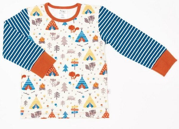 Cheeky Apple Buben Langarm-Shirt aus Bio-Baumwolle "Abenteuercamp"