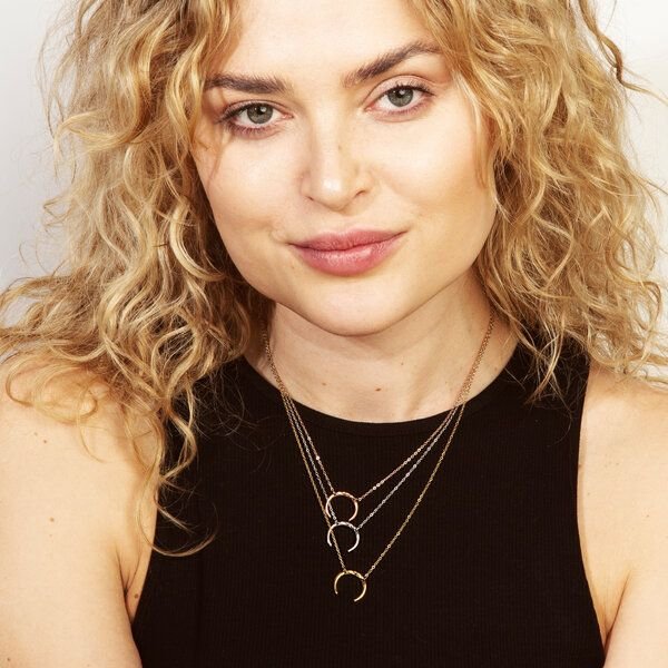 Feine Mond Kette mit 42+8 cm langer Kette von Elektropulli