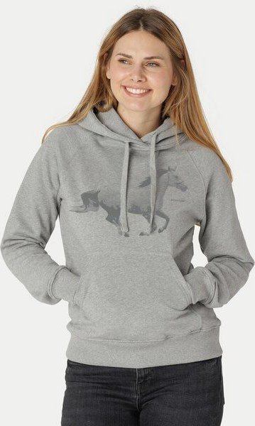 Peaces.bio - handbedruckte Biomode Bio-Damen-Kapuzensweater Horsepower