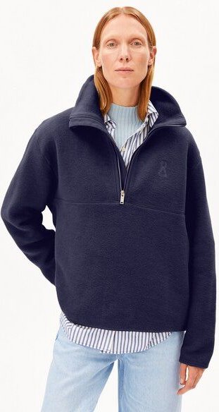 Thumbnail - ARMEDANGELS HAARLEENAA Damen Fleece-Sweatshirt aus Bio-Baumwolle