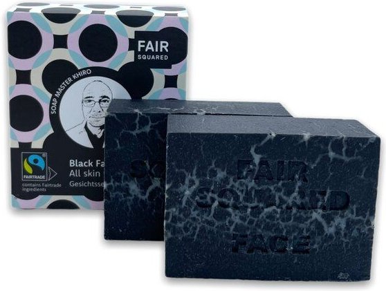Thumbnail - Fair Squared Black Soap - schwarze Gesichtsseife 2x80 Gramm - Soap Bar