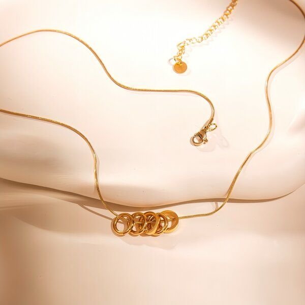 ELEKTROPULLI Superfeine schlichte, zeitlose Kette 1mm schmal und optimal kombinierbar mit Ring Anhängern, Längen: 45 cm ...